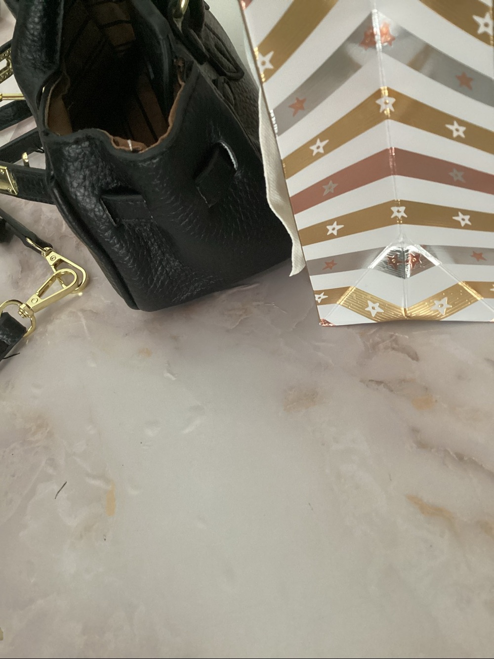 vault leather mini structured bag with free scarf - Picture 12 of 12